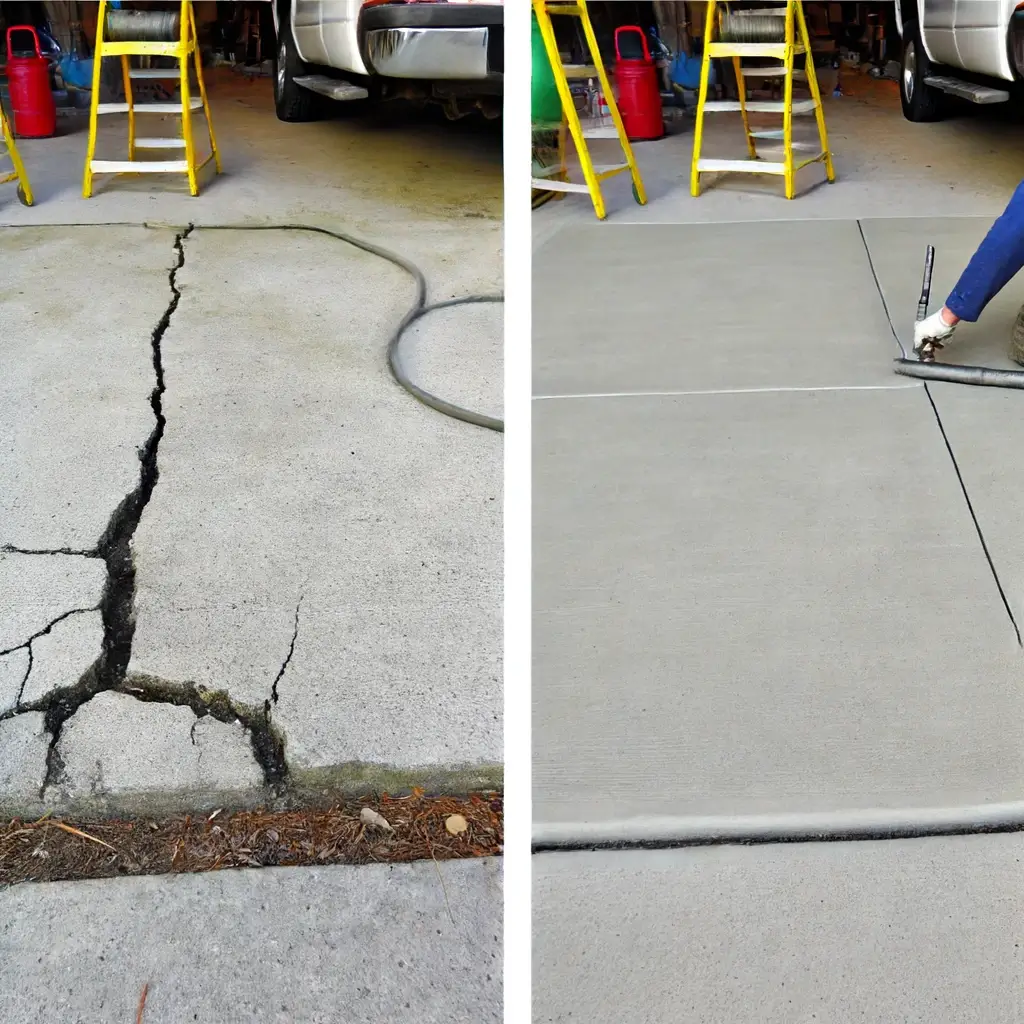 Concrete Driveway Crack Repair