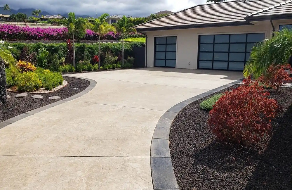 concrete driveway installation